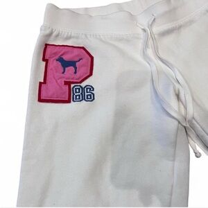 2006 Y2K PINK VS Varsity Jogger Sweatpants w/ Dog